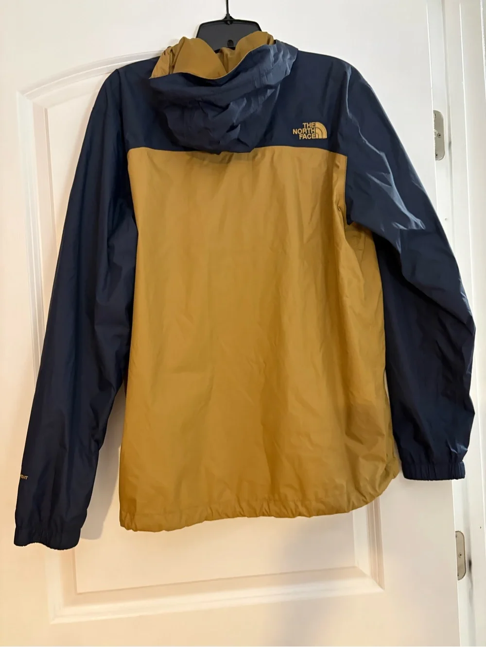The North Face Men’s Navy and Mustard Hooded Rain Jacket